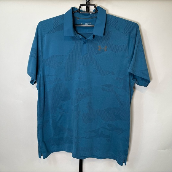 Under Armour Other - Under Armour Blue Camo Polo Shirt Size 2XL Men’s